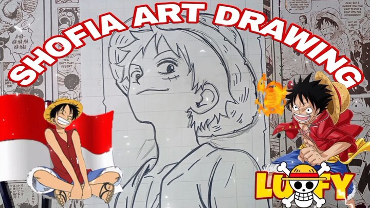 drawing luffy dari anime one piece
