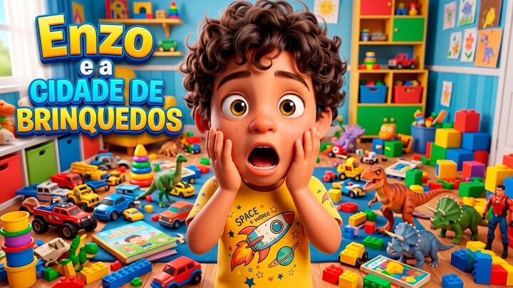 🧸 A CIDADE DE BRINQUEDOS! | Enzo Aprendeu a Guardar os Brinquedos Sozinho