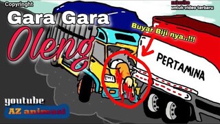 Kecelakaan Mobil Truk Oleng Dan Truck Molen spbu - kartun Animasi Lucu