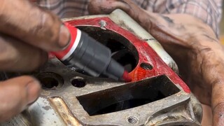 I hand-polished the engine and enlarged the cylinder, increasing the displacement by 80%.