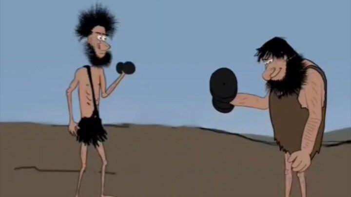 Thin vs Strong Caveman Gym Challenge 😂 🏋️‍♂️