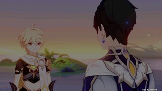 Caribert Moment & Aether Meet Lumine (Traveler Chapter IV: Act IV) 4K UHD 60FPS | Genshin Impact 4.7