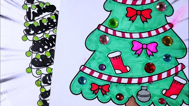 Natal sudah tiba, ayo bersama-sama menghias pohon Natal! #Natal #PohonNatal #Menggambar #Merilekskan
