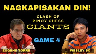 FIRST BLOOD! NAGKASAKITAN NA! Eugene Torre vs Wesley So Battle of Pinoy Chess Giants Game 4