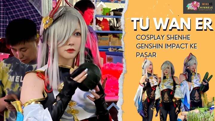 Ada Cosplay Shenhe Genshin Impact Lucu Belanja Kepasar Pasar? Siapasih Dia?