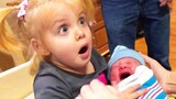 Siblings Reactions Meeting Newborn Baby For The First Time | Funny Things