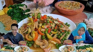 Review DAPUR BARU Hasil YOUTUBE, Lanjut Masak Tumis LEUNCA Jengkol Teri, Lalab, SAMBEL, Nikmat..