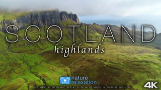 Scotland Highlands by Drone! (4K - No Music) 10 Min Nature Relaxation™ Aerial Film - Isle of Sky