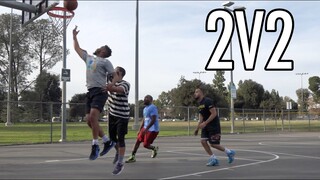 CRAZY 2V2 BASKETBALL GAME!! ROB & PAT VS WELLZ & DC!! 🏀🔥