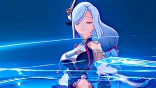 【原神申鹤】今天本来想做个雷神视频的，看到申鹤走不动了，调整角度再录一次，啊，这大长腿效果终于让我拍出来了