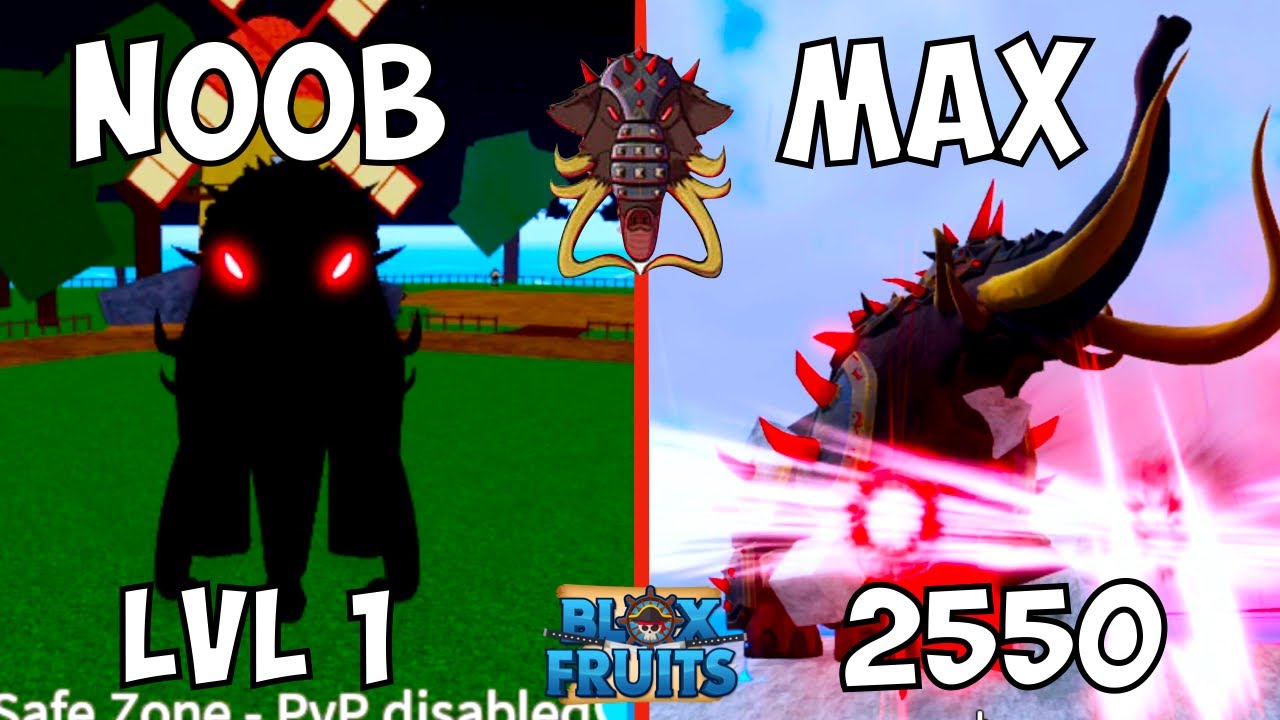 Mammoth Vs Dragon - Blox Fruit 