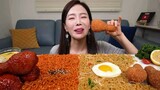 Chicken 🍗 World Best Indomie Migoreng Noodle & Korean Spicy Ramen Mukbang ASMR