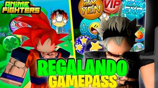 LES REGALO TODOS LOS GAMEPASS DE ANIME FIGHTERS SIMULATOR