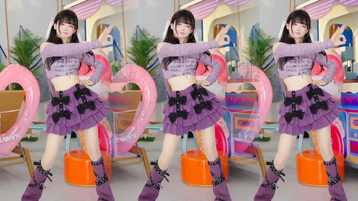 เต้นงานไหว้ปีใหม่ให้กลายเป็นดินแดนสุดฟรุ้งฟริ้งของสาวหวาน! เวอร์ชันลิมิเต็ดโทนสีม่วงของเพลง “จานสี” 