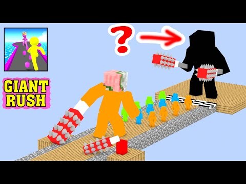 Monster School : Giant Rush Run Challenge - Minecraft Animation