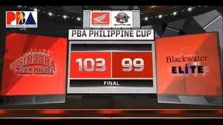 BRGY.GINEBRA VS BLACKWATER ELITE 2ND HALF HIGHLIGHTS | PBA BUBBLE RESTART | OCTOBER 15, 2020