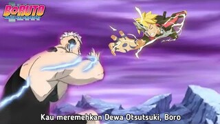 Boro menantang Boruto Mode Otsutsuki, Momoshiki berikan Kekuatan Sejati Karma