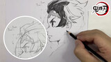 [Vẽ Thủ Công] Dùng Cách Khoa Học Để Vẽ Góc Mặt Nghiêng Của Tanjiro