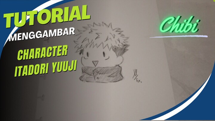 Menggambar Character Itadori Yuuji Dari Anime Jujutsu Kaisen