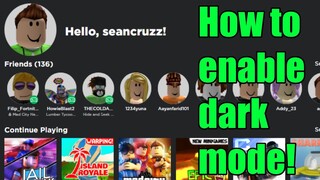 Roblox How To Enable Dark Mode!