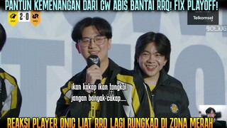 PANTUN KEMENANGAN DARI CW! REAKSI PLAYER ONIC LIAT RRQ RUNGKAD DI ZONA MERAH!