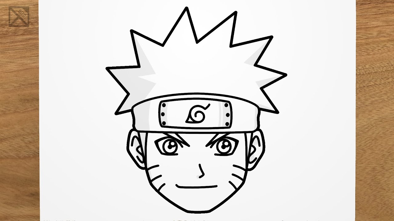 How to Draw Naruto Easy, Naruto Half face drawin