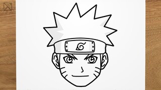 How to draw NARUTO UZUMAKI step by step, EASY