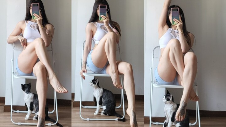 穿这么多，是有心事。| 听说有人要看肌肉女一字马？！