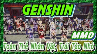 [Genshin, MMD] Toàn Thể Nhân Vật Teyvat Nhảy "Trái Táo Nhỏ"