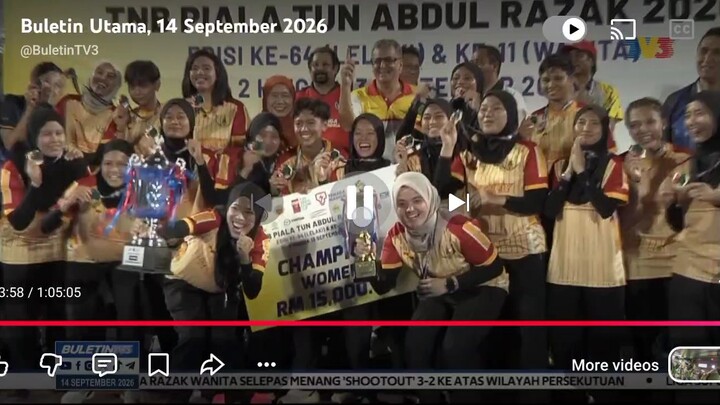 Malaysian news mentioning Umamusume at the end of today's broadcast