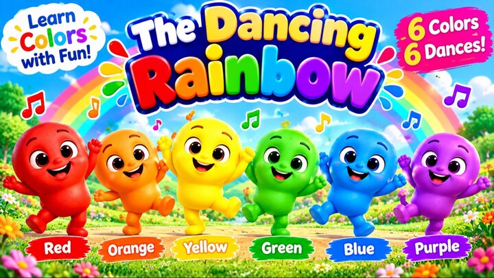 Learn Colors for Kids 🌈 | The Dancing Rainbow | Fun Educational Song