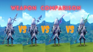 WHICH IS THE BEST?? SHENHE WEAPON COMPARISON!! {Genshin impact}
