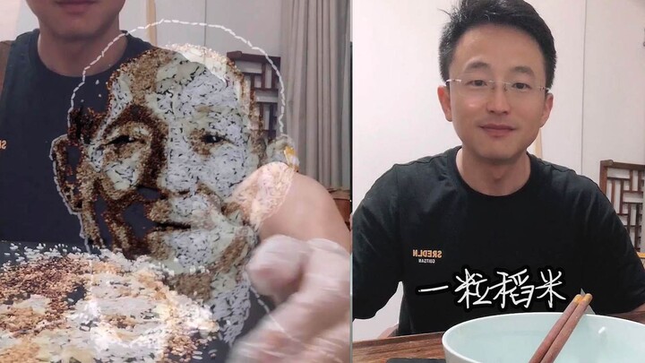 Lukisan yang dibuat dari nasi, lalu dimakan!