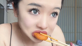 Eating Cao's twice—one time with a human face, one time with a dog face
