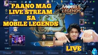 Paano mag live stream sa mobile legends 2021