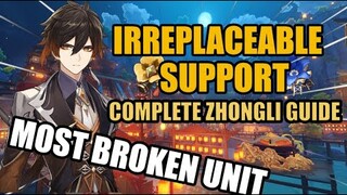 ZHONGLI - Updated Complete Guide - Weapons, Artifacts, Builds & Comp Showcase | Genshin Impact