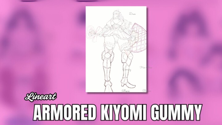Lineart Gummy Kiyomi Armored version (Vtuber)