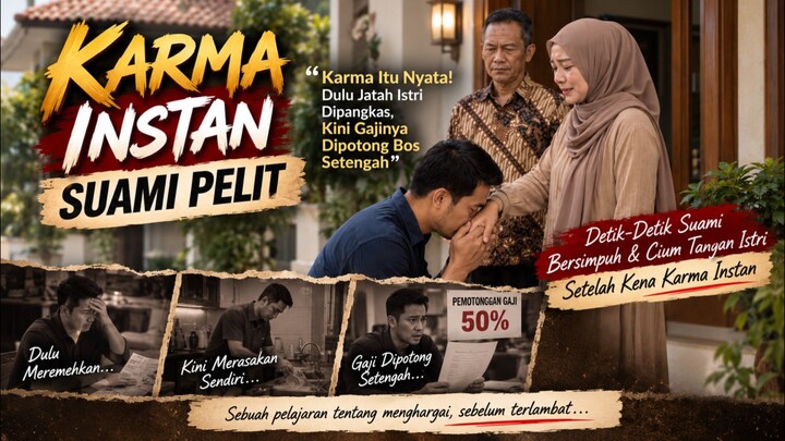 KARMA INSTAN SUAMI PELIT - Detik-Detik Suami Bersimpuh & Cium Tangan Istri Setelah Kena Karma Instan