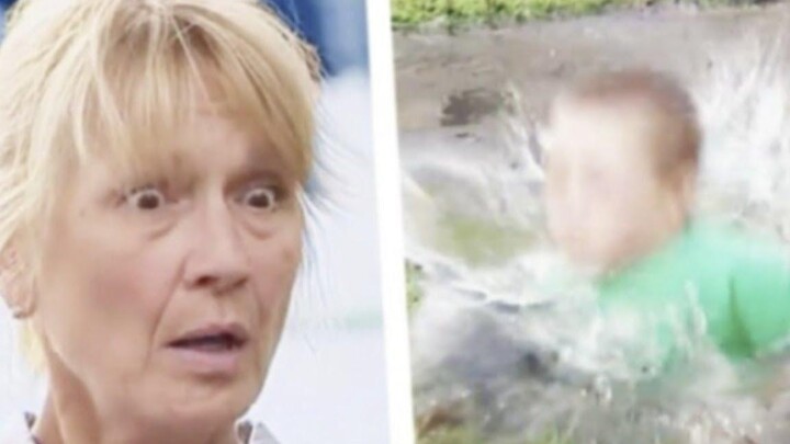 เด็กตกแอ่งน้ำลึก เพียงเพื่อหัวเราะมุข