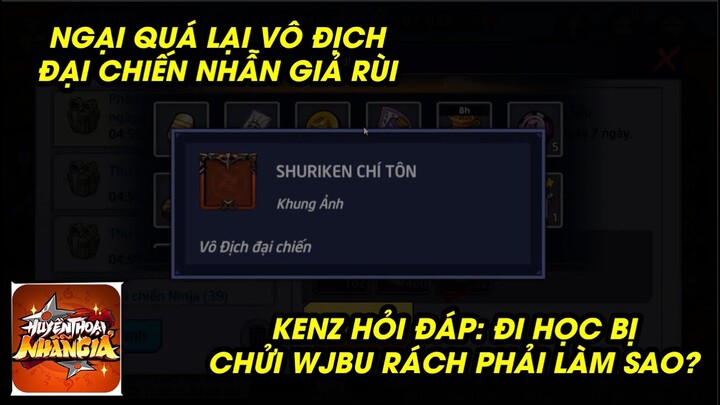 Huyền Thoại Nhẫn Giả -  VÔ ĐỊCH ĐẠI CHIẾN NHẪN GIẢ LẦN 6 LIÊN TỤC, KENZ VÀ CÂU CHUYỆN WJBU BỊ KÌ THỊ