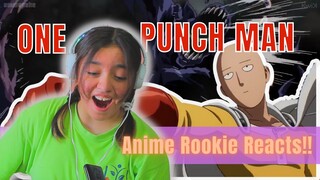 Anime Rookie Reacts to One Punch Man 1x1 REACTION!! "The Strongest Man"