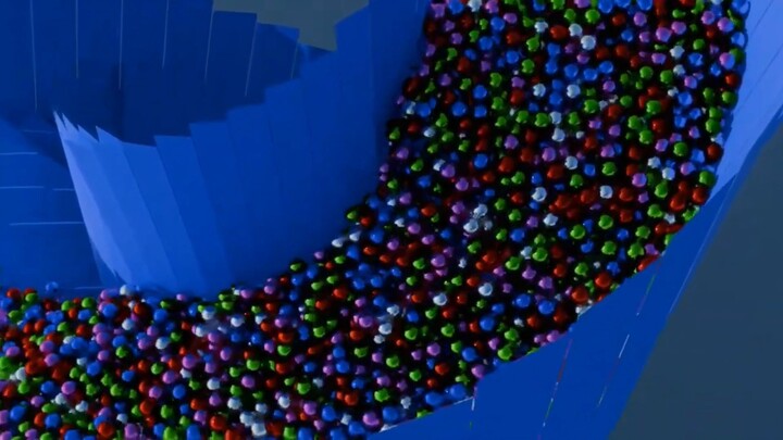 Satisfying Spiral Stairs Marble Run - Blender 3D Physics Simulation