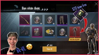 MỞ 20 HÒM ĐỒ FREE, MỐC 20 AUTO ĐỒ THẦN THOẠI HAY HUYỀN THOẠI??? || PUBG MOBILE