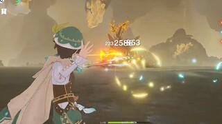 What will happen when 3 level 60 buddies all use shooters to go to long-range ob passers-by Dragon King? ! [ Genshin Impact refurbishment ]