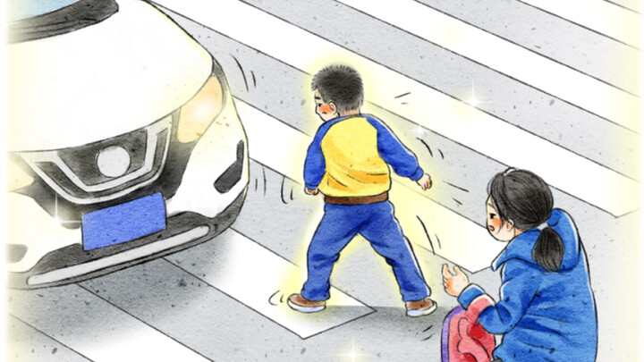 ابن في الخامسة من عمره يحمي أمه بقوة وثقة