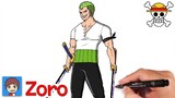 Cara Menggambar Zoro One Piece dengan Mudah