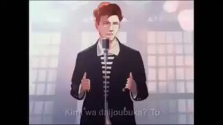 rickroll but anime