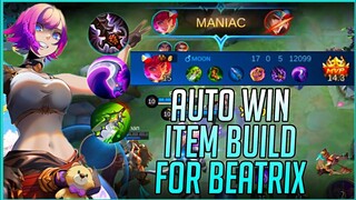 AUTO WIN ITEM BUILD FOR BEATRIX???| 17-0-5 | TOP 1 GLOBAL BUILD 🔥🔥