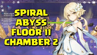 Genshin Impact Spiral abyss floor 11 chamber 2 3 Star (MC Geo, Sucrose)