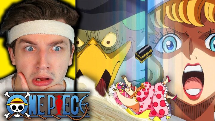 TAMATE BOX EXPLODES! BIG MOM FALLS!! (one piece reaction)